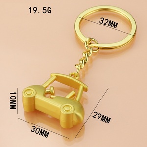 <span class=keywords><strong>Gold</strong></span> & Silber Kreativer Golfplatz-Auto-Anhänger Schlüsselanhänger <span class=keywords><strong>3D</strong></span>-Simulation Tourbus-Schlüsselring Golf-Sport Geschäftsgeschenke - Product Image 5
