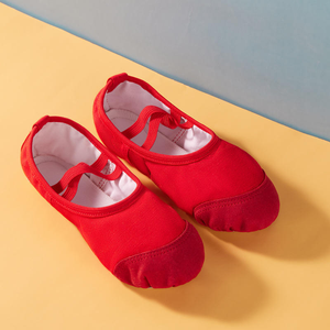 Chaussons de danse classiques en toile pour filles, à bout en daim, à enfiler, à semelle fendue, pour l'entraînement et la pratique de la danse, pour débutantes, tailles 22-42 - Product Image 5