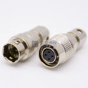 Circular Push Pull Connector Hirose HR10 Series 4 6 7 10 12 Pin Plug For Audio Video And Camera Equipment