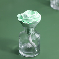 Populaire 100ml 150ml 200ml Noir Gris Coloré Rond Parfum Reed Diffuseur Bouteille En Verre avec Bouchon De Liège