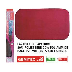 Tappetino da bagno multiuso Merlin 40x70 cm Colore Borgogna - Product Image 1