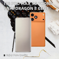 Téléphone Android I18 Pro Max 5G, bandes globales LTE, Snapdragon 8 Gen4, appareil photo HD 108MP, 8000mAh, lecteur d'empreintes digitales 0,01s, AMOLED 144Hz, 16 Go de RAM