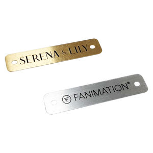 Étiquette de plaque signalétique en métal de marque avec technique d'écran en soie avec logo en aluminium argenté imprimé personnalisé - Product Image 4