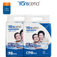 Myanmar Megasoft Transcend Erwachsenen-Inkontinenzprodukte für Mittlere Inkontinenz, 8 Stück, L XL Erwachsenenwindeln, Höschenwindeln für Myanmar, Asien