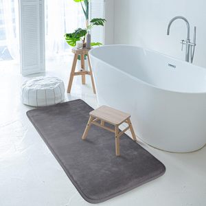 Water Absorption Non-Slip <b>Bath</b> Rug U-Shaped Toilet Mats Memory Foam Bathroom Mat <b>Set</b> - Product Image 2