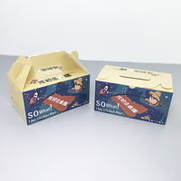 Boîte de poulet frit coréenne Portable emballage de collation jetable pépites de poulet frites avantage UV publicité de pulpe de stratification mate