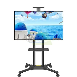 Mobile TV Cart Stand LCD LED TV Bracket 360 Derajat Rotasi Dukungan TV Trolley