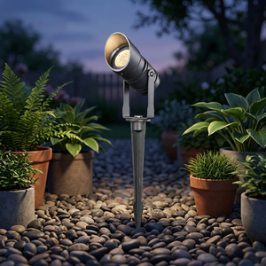 Lumière LED de jardin paysagère à piquet, étanche IP67, en aluminium, AC 85-265V, blanc chaud, 3W, CRI 82, 500 lumens, 60° de faisceau - Product Image 4