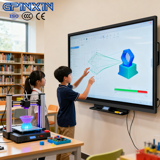 55 65 75Inch Interactive Flat Panel With Interactive Pen and Camera Whiteboard LCD 4K Multe Touch Screen for School Classroom