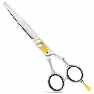 Ciseaux de coiffure Inoue Kazaki 6 pouces, ciseaux plats en acier inoxydable, pointe acérée, manche long professionnel, queue dorée - Product Image 1