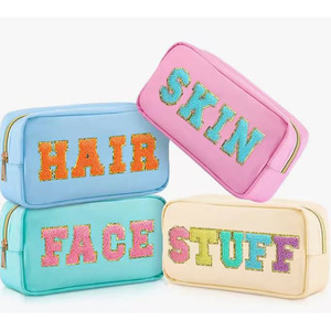 Ensemble de trousses à cosmétiques pour cheveux, peau et visage, fermeture à glissière, étui de rangement de voyage imperméable en Polyester pour filles, multifonctionnel - Product Image 1