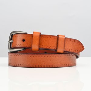 Cinturón de Cuero Genuino de Primera Calidad para Mujer, Venta Directa de Fábrica, Hebilla de Aleación, Estilo Retro de Diseñador, Cinturón Personalizado para Mujer - Product Image 2