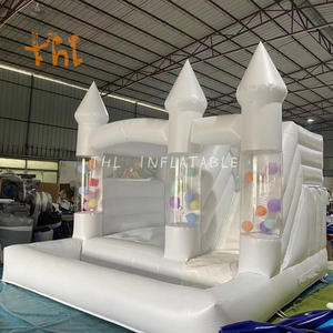<span class=keywords><strong>Castillo</strong></span> Inflable Comercial Blanco, Casa de Brinco Inflable, Globo Inflable para Bodas - Product Image 2