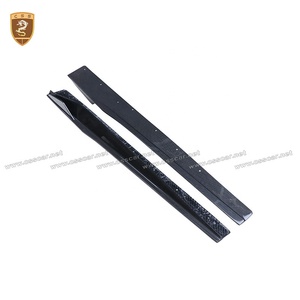 Jupes latérales en fibre de carbone style Vors pour 488 FER167, kit carrosserie latérale aérodynamique léger, jupes latérales de course en fibre de carbone style Vors - Product Image 4