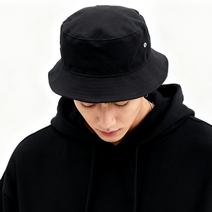 Nhà Máy OEM Tùy Chỉnh Logo Của Bạn Thêu In Vải Xô <span class=keywords><strong>Hat</strong></span> Phong Cách Rắn Màu Đen Ngư Dân <span class=keywords><strong>Hat</strong></span> Dây Giày Du Lịch Hàng Ngày - Product Image 4