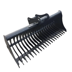 Râteau à racines inclinable pour excavatrice personnalisé RIBETTER avec 1 an de garantie pour le défrichement agricole et de construction - Product Image 4