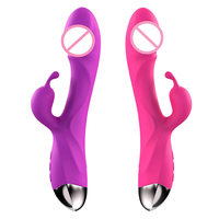 Fabrik-Großhandel Rabbit AV Vibrator 10-Gang Klitoris-Stimulator G-Punkt-Massage Weibliches Masturbationsspielzeug für Frauen