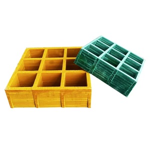 Maille de fibre de verre résistante à la Corrosion d'acide-alcali 38mm x 38mm Plancher de passerelle Composite GRP FRP Grilles Moulage - Product Image 1