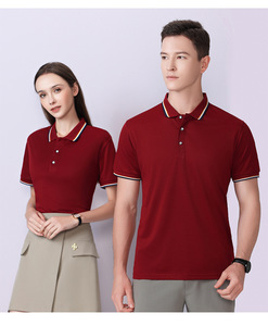 Chemise de golf respirante, anti-humidité, séchage rapide, manches courtes, coupe classique, décontractée, 100% polyester, tricotée, imprimée, performante - Product Image 6