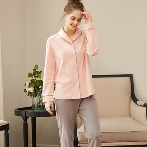 <span class=keywords><strong>Pigiama</strong></span> Elegante da <span class=keywords><strong>Donna</strong></span> in Due Pezzi, <span class=keywords><strong>Cotone</strong></span> <span class=keywords><strong>Interlock</strong></span>, Maniche Lunghe, Abbigliamento per Casa e Relax - Product Image 4