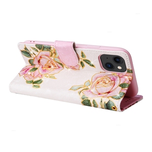 Custodia a Portafoglio in Pelle con Protezione RFID e Stampa <span class=keywords><strong>Oro</strong></span> per <span class=keywords><strong>iPhone</strong></span> 17 16 Pro Max 15 Plus 14 13 12 Mini <span class=keywords><strong>11</strong></span> 7 8 XR con Funzione Stand - Product Image 1