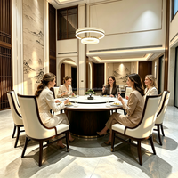 Luxuriöses Design Individueller Drehbarer Hotpot-Esstisch-Set Chinesische Hersteller Hot Pot Restaurant Runder Tisch