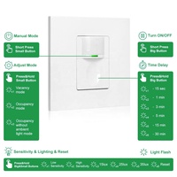 Interruptor con Sensor de Movimiento PIR Estándar del Reino Unido, Sensor de Luz con Retardo de Tiempo para Montaje en Pared, para Automatización de Iluminación y Ahorro de Energía