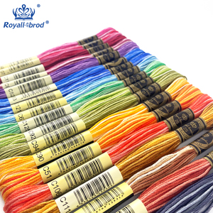 Hoàng Gia tinh khiết bông 18-màu/thiết lập Gradient thêu chủ đề 6 sợi 8 mét handmade DIY Cross Stitch may nhuộm cho - Product Image 2