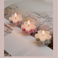 Bougie parfumée artisanale 4 heures, décorations d'ambiance, cadeau créatif fait main, fleurs colorées, bougie d'aromathérapie en cire modelée