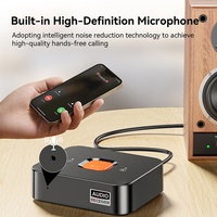 Receptor Bluetooth 6,0, conector auxiliar de 3,5mm, adaptador inalámbrico RCA, micrófono incorporado, adaptador inalámbrico de música estéreo para altavoz/amplificador doméstico
