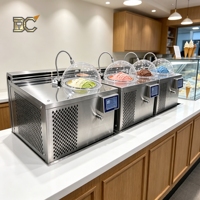 Machine professionnelle italienne de production de gelato de 5,5 L avec pasteurisation, sorbetière commerciale à plateau ouvert