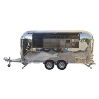 Remorque de bar à café mobile entièrement équipée, petit chariot à hot-dogs et à glaces, remorque de concession, camion de nourriture avec cuisine complète