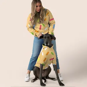 JOYMAY 2024 Fashion Pet And Owner Matching Sets Customized Hoodies Dog Sweater Matching Owner For Puppy Cats
