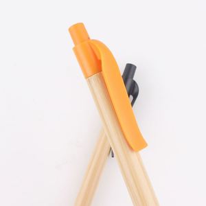 Stylo bille en bambou écologique le moins cher avec logo personnalisé, promotion publicitaire, écologique, recyclable, papeterie pour étudiants - Product Image 3