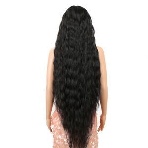 วิกผมลูกไม้ด้านหน้าแบบคอสเพลย์สีบลอนด์ออมเบรแบบธรรมชาติ ยาว 42 นิ้ว พร้อมผมเบบี้แฮร์ สำหรับผู้หญิงผิวดำ วิกผมสังเคราะห์แบบลูกไม้ด้านหน้า - Product Image 4