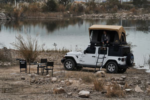 Tente de toit de voiture en aluminium imperméable pour 4 personnes, installation facile, toutes saisons, RTT, coque souple pour 4x4 tout-terrain SUV - Product Image 5