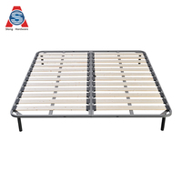 Sommier à lattes King Size en acier inoxydable et bois de rose, durable et robuste, composant de mobilier en gros, paire, commande en gros