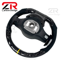 Volant en fibre de carbone forgé en forme de D avec écran LED amélioré pour Mercedes-Benz W204 W205 W211 AMG GLE CLA