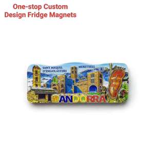 Imanes de Resina 3D Personalizados al por Mayor, Recuerdos de Viaje de <span class=keywords><strong>Andorra</strong></span>, Adhesivo Magnético para Refrigerador con Efecto Relieve para Regalo - Product Image 1