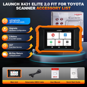 4 pulgadas LAUNCH CRE V2.0 para TOYOTA Lector de código con sistema completo OBD2 Herramienta de diagnóstico de coche Analizador de motor para actualización gratuita de por vida - Product Image 3