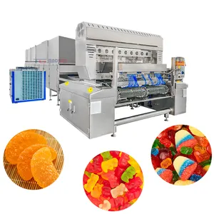 PLC control automatic halal gelatin candy production line vitamin B bear jelly candy industrial manufacturing machinery