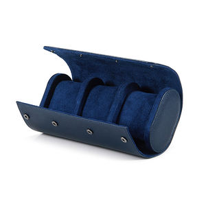 Caja de reloj de cuero azul profundo de lujo de EVERWIN, tamaño y logotipo personalizables, respetuoso con el medio ambiente, de alta gama - Product Image 6