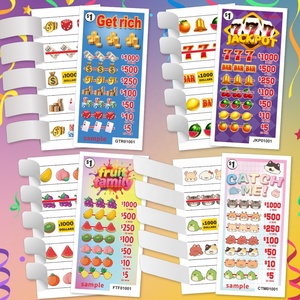 Jeu de tirage à gratter classique avec impression numérique, format ticket personnalisé, données de gagnant, griffes à déchirer - Product Image 1
