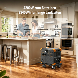 Station d'alimentation portable, batterie LiFePO4, 51,2 V, haute capacité, rechargeable, pour le camping en plein air, la maison, la sauvegarde d'urgence - Product Image 4