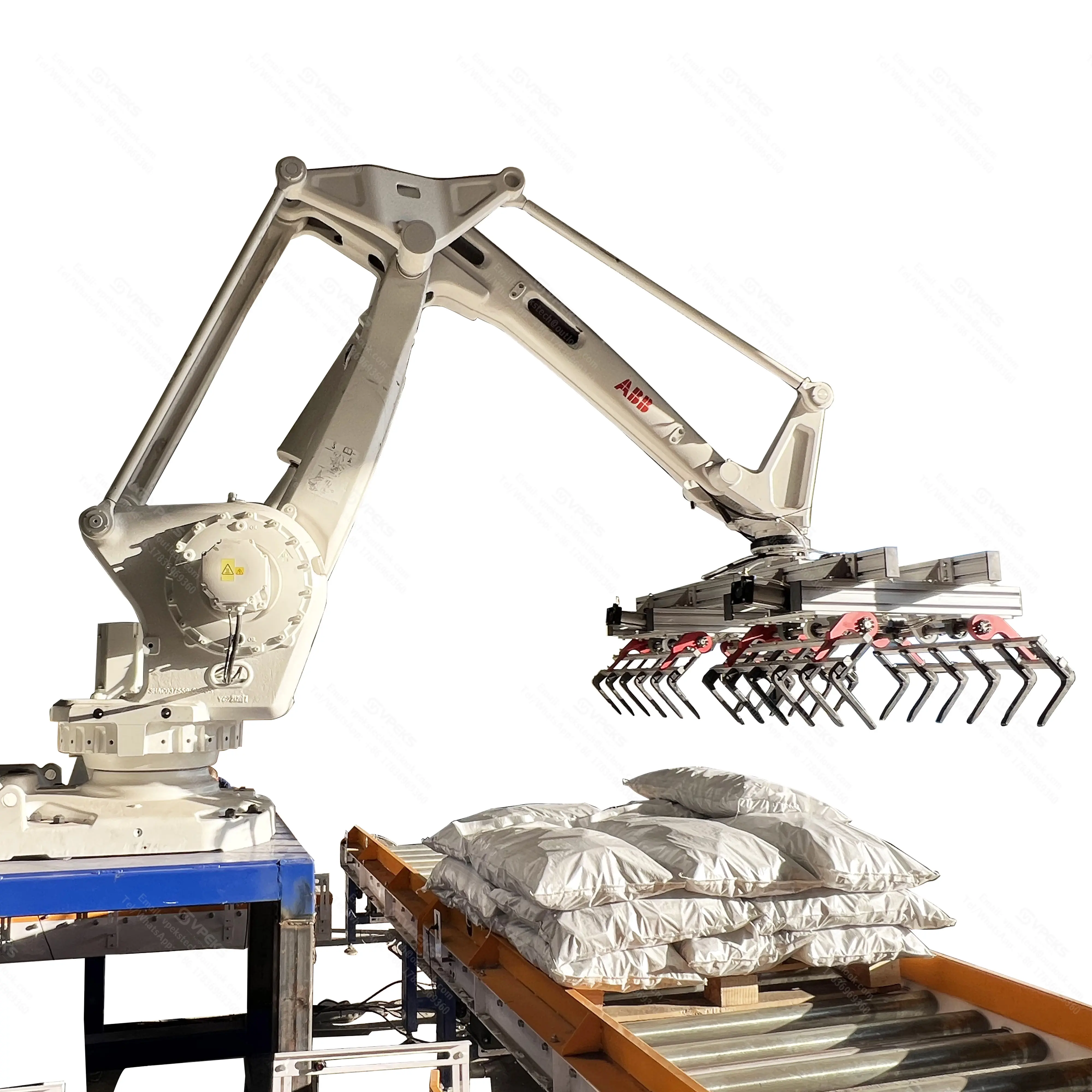 Máquina paletizadora robótica de bolsas de alta velocidad Máquina paletizadora robótica ABB IRB660
