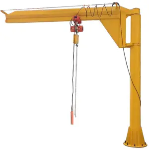 HUALONG stone machinery HSC-1000 1 Ton freestanding rotating pillar column post mounted Swing Arm Jib Crane for sale