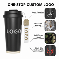 Gobelet isotherme en acier inoxydable 316 avec couvercle rabattable, logo personnalisé, tasse de voyage thermique pour café de bureau