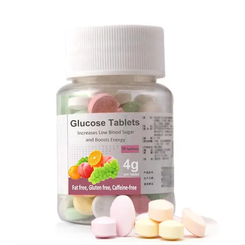Comprimés de glucose OEM ODM pour l'hypoglycémie comprimés de glucose à croquer GMP usine