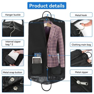 Ultra Lightweight High Quality Foldable PU Suit Dust Bag Portable Hand Carry Water Resistant Garment Cover for <strong>Men</strong> Suit <strong>Coat</strong> - Product Image 3