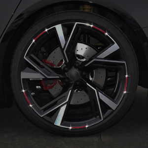 Juego de pegatinas de diamante para llanta de rueda de coche, pegatinas de diamantes de imitación para seguridad en carretera, tira reflectante para neumático de motocicleta, 5 uds. Por Set - Product Image 4